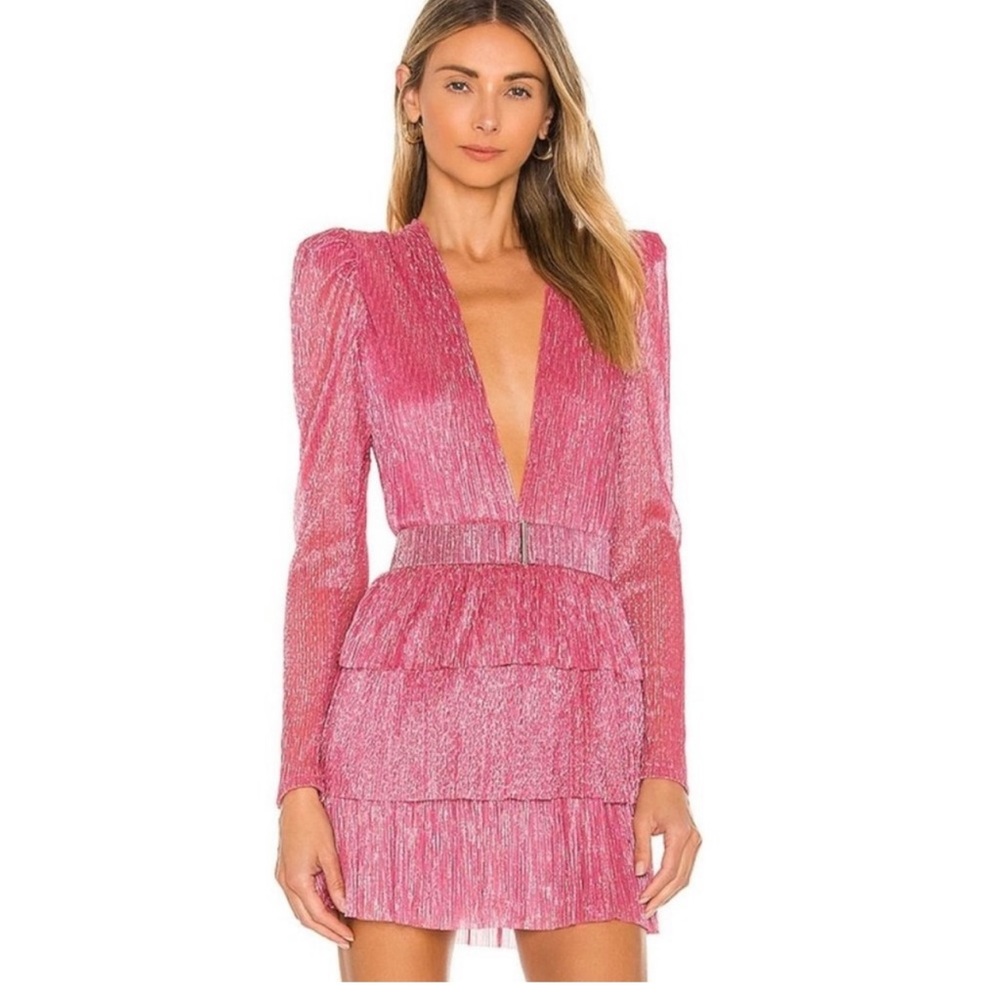 Sabina Musayev Pink Mini Dress